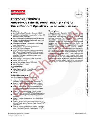 FSQ0565RWDTU datasheet  